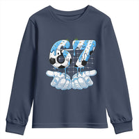 Funny Argentina Six Seven Football Meme Youth Sweatshirt Gen Alpha Soccer Fan