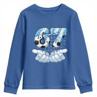 Funny Argentina Six Seven Football Meme Youth Sweatshirt Gen Alpha Soccer Fan