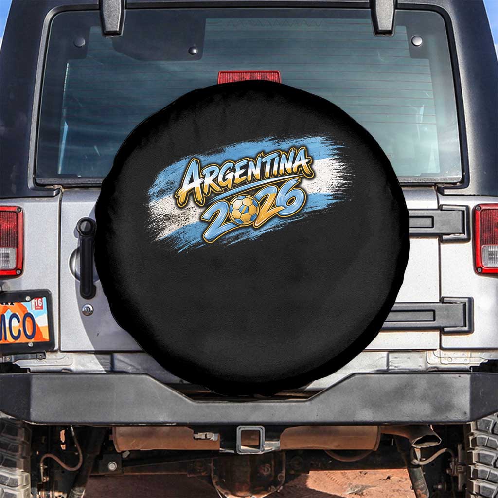 Vintage Argentina Soccer Pride 2026 Graphic Spare Tire Cover