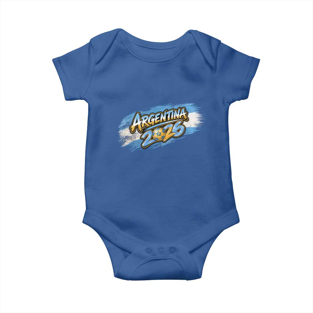 Vintage Argentina Soccer Pride 2026 Graphic Baby Onesie