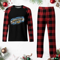 Vintage Argentina Soccer Pride 2026 Graphic Plaid Pajama Set