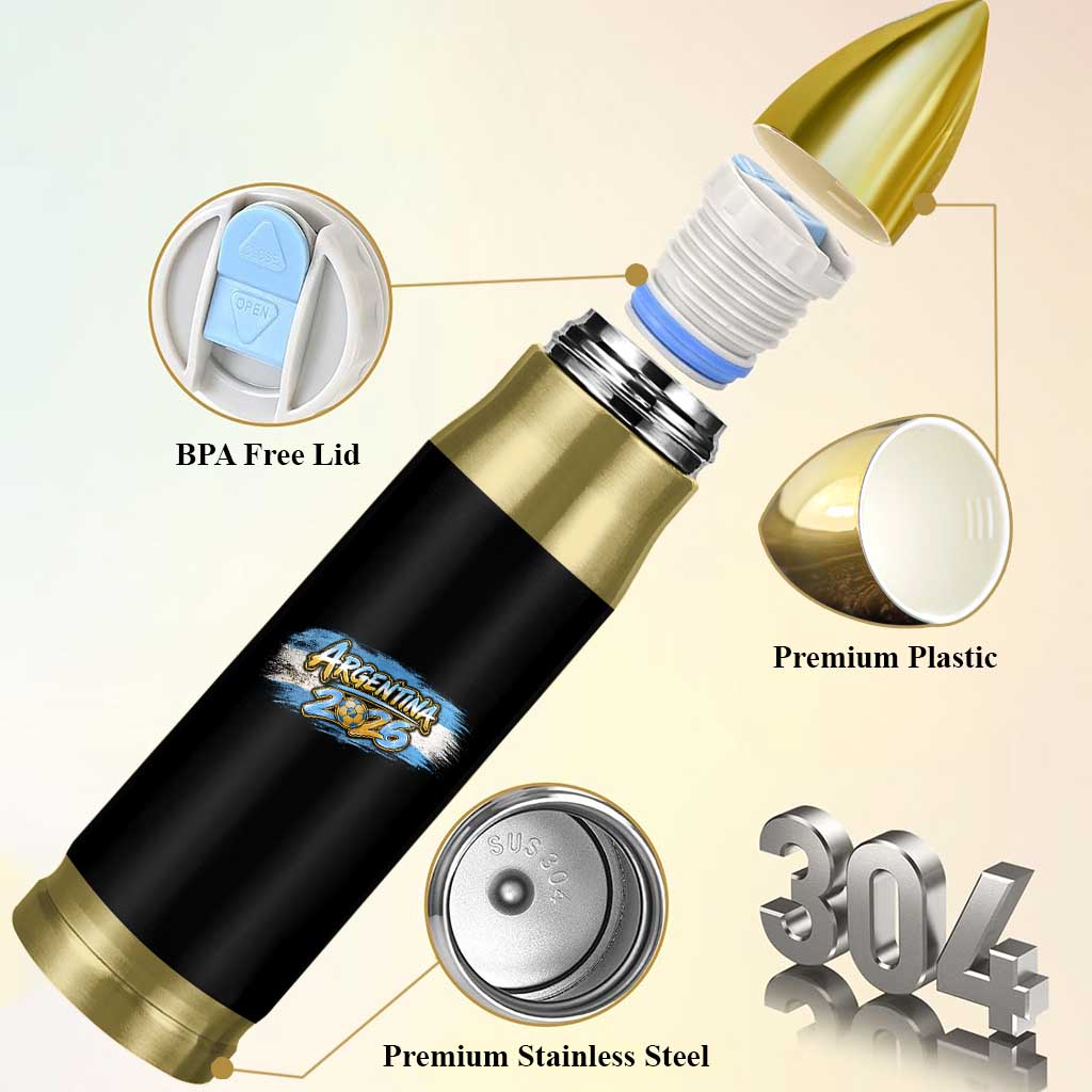 Vintage Argentina Soccer Pride 2026 Graphic Bullet Tumbler