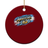 Vintage Argentina Soccer Pride 2026 Graphic Ceramic Ornament