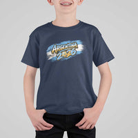 Vintage Argentina Soccer Pride 2026 Graphic T Shirt For Kid