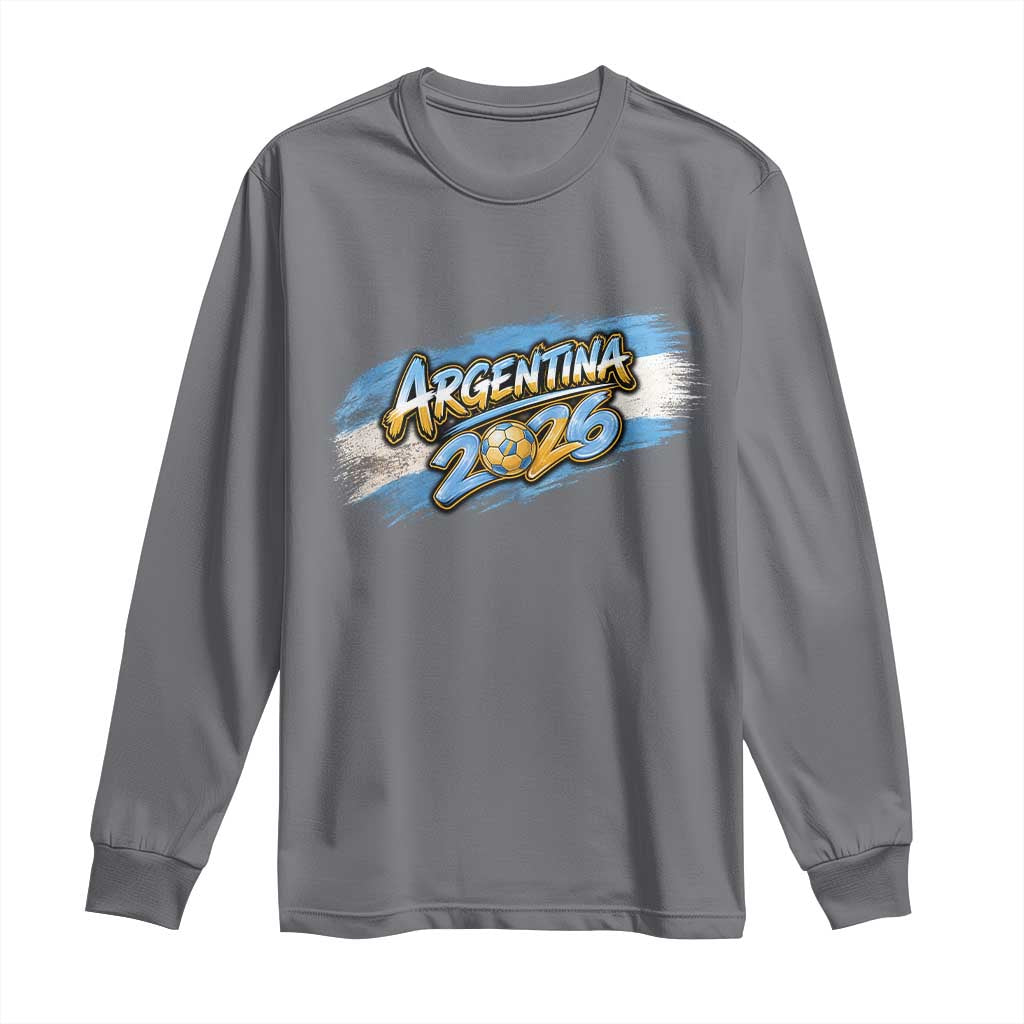 Vintage Argentina Soccer Pride 2026 Graphic Long Sleeve Shirt