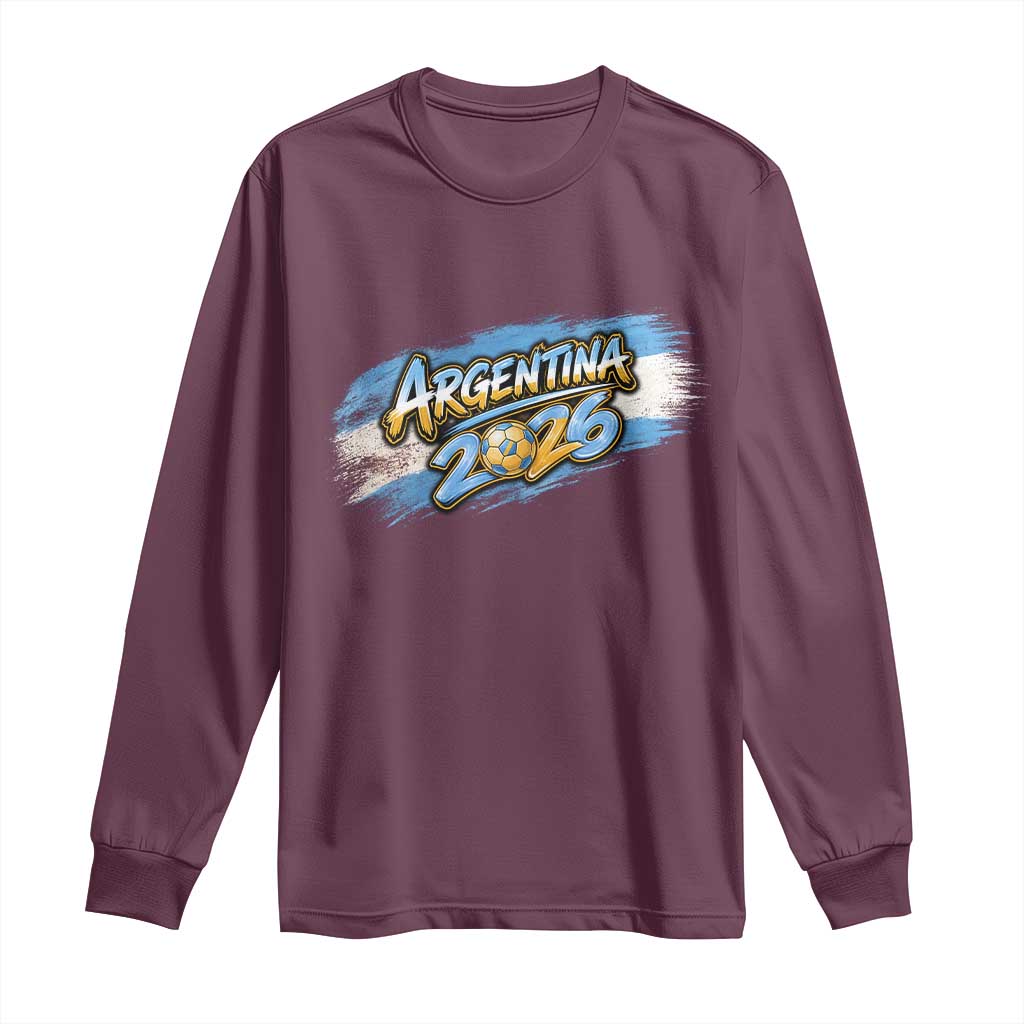 Vintage Argentina Soccer Pride 2026 Graphic Long Sleeve Shirt
