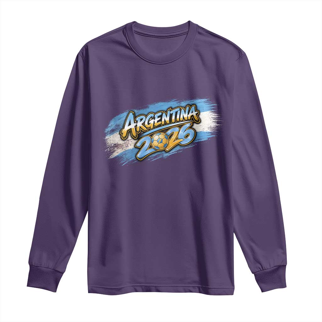 Vintage Argentina Soccer Pride 2026 Graphic Long Sleeve Shirt