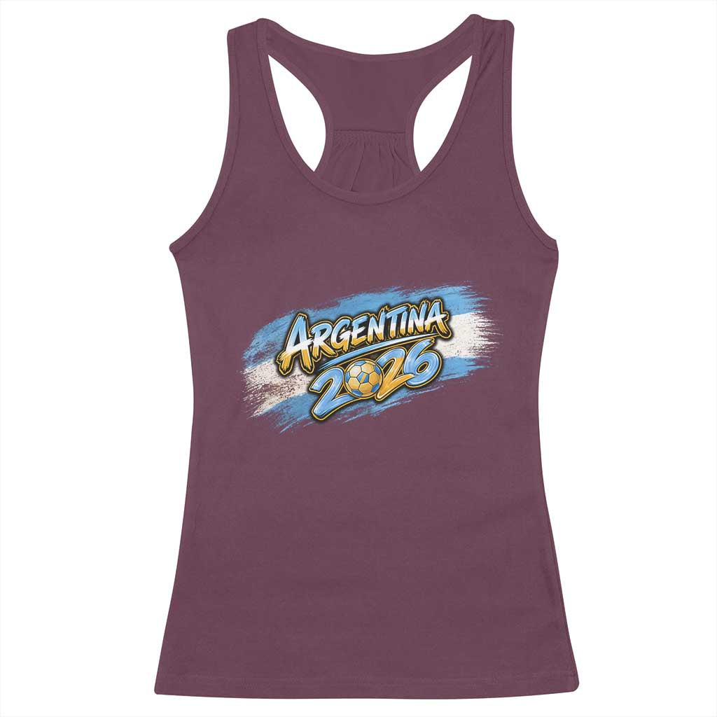 Vintage Argentina Soccer Pride 2026 Graphic Racerback Tank Top