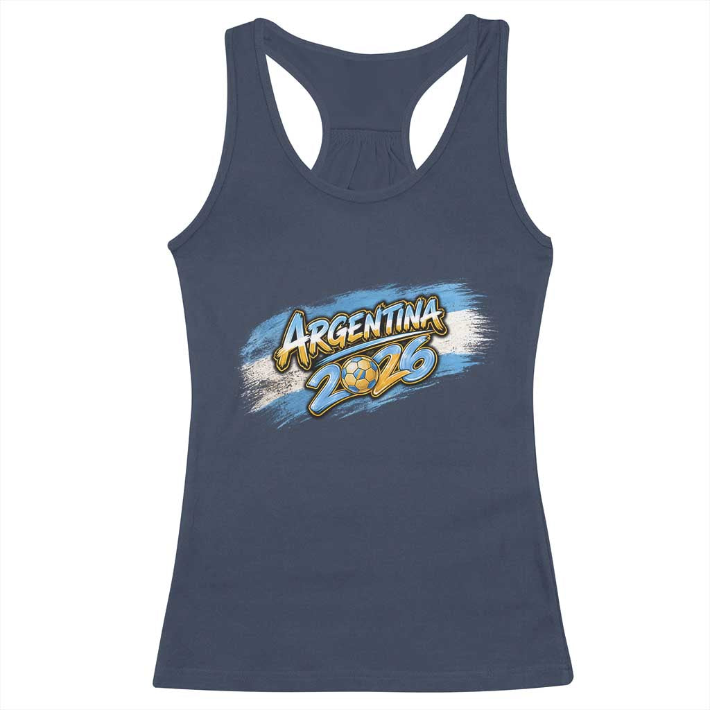 Vintage Argentina Soccer Pride 2026 Graphic Racerback Tank Top