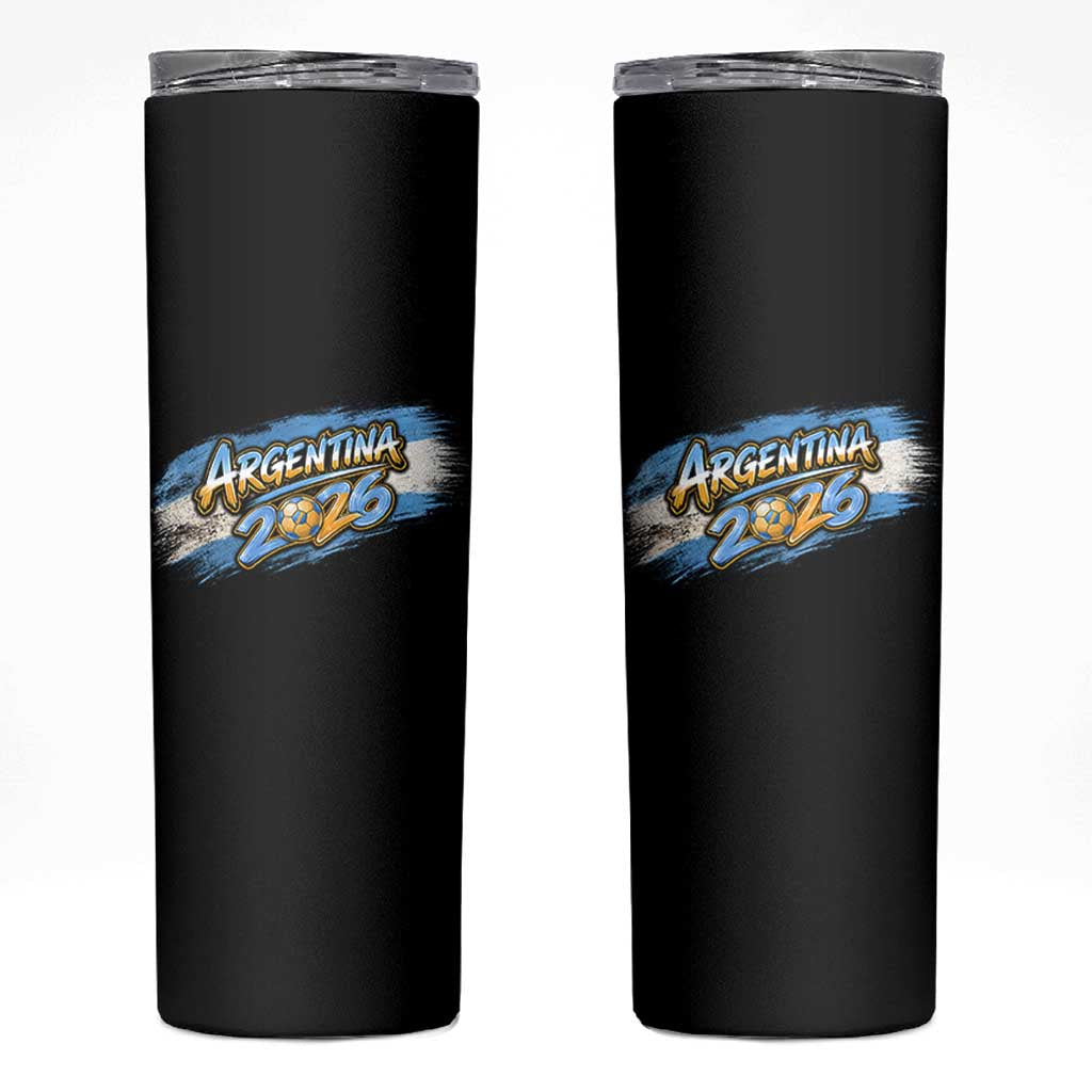 Vintage Argentina Soccer Pride 2026 Graphic Skinny Tumbler