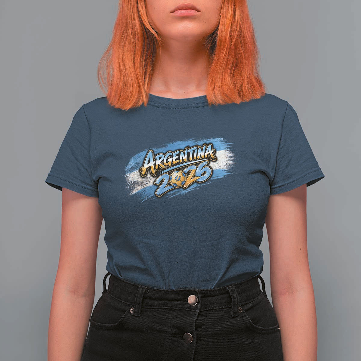 Vintage Argentina Soccer Pride 2026 Graphic T Shirt For Women