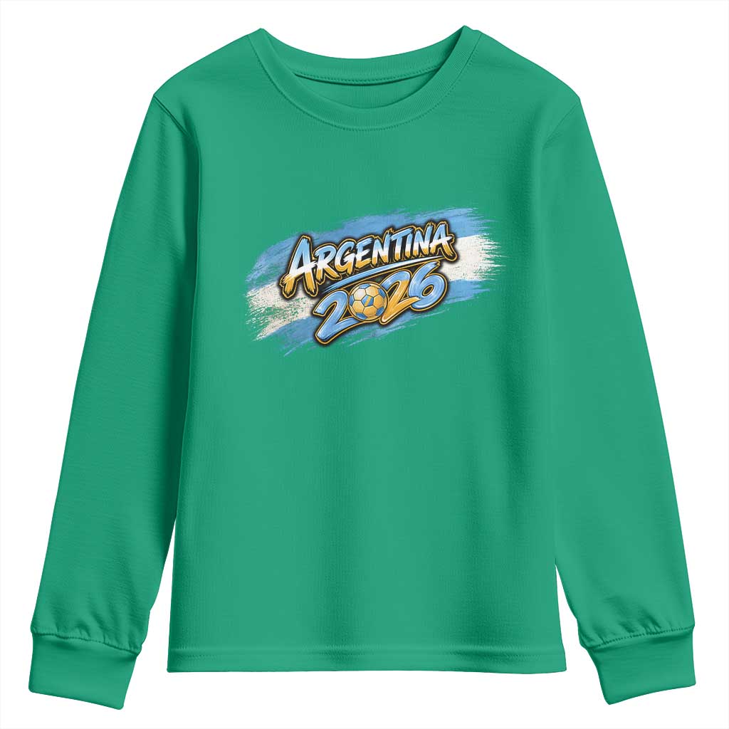 Vintage Argentina Soccer Pride 2026 Graphic Youth Sweatshirt