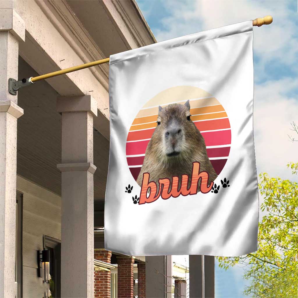 Capybara Lover Garden Flag Funny Bruh Meme Animal Humor Gift - Wonder Print Shop