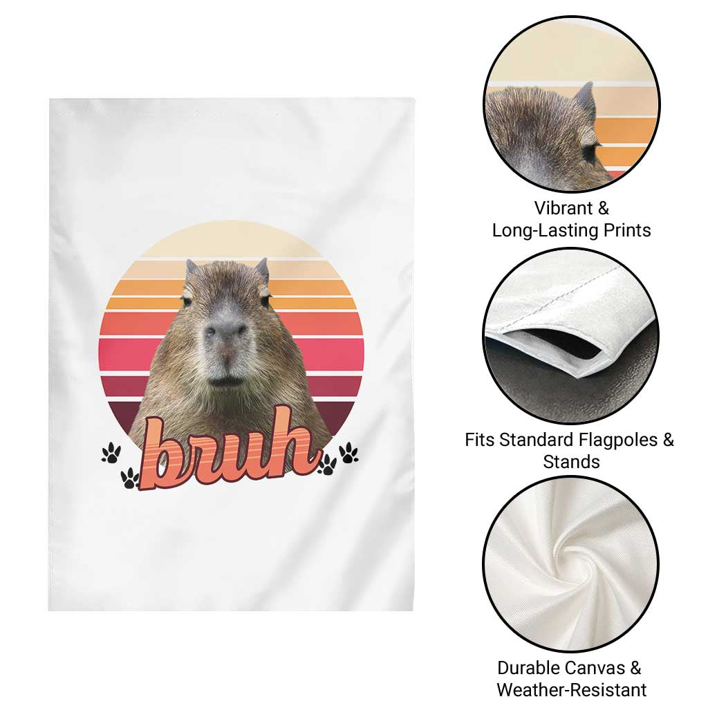 Capybara Lover Garden Flag Funny Bruh Meme Animal Humor Gift - Wonder Print Shop