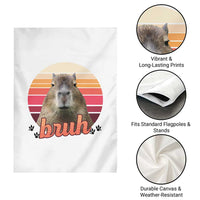 Capybara Lover Garden Flag Funny Bruh Meme Animal Humor Gift - Wonder Print Shop