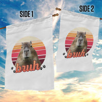 Capybara Lover Garden Flag Funny Bruh Meme Animal Humor Gift - Wonder Print Shop