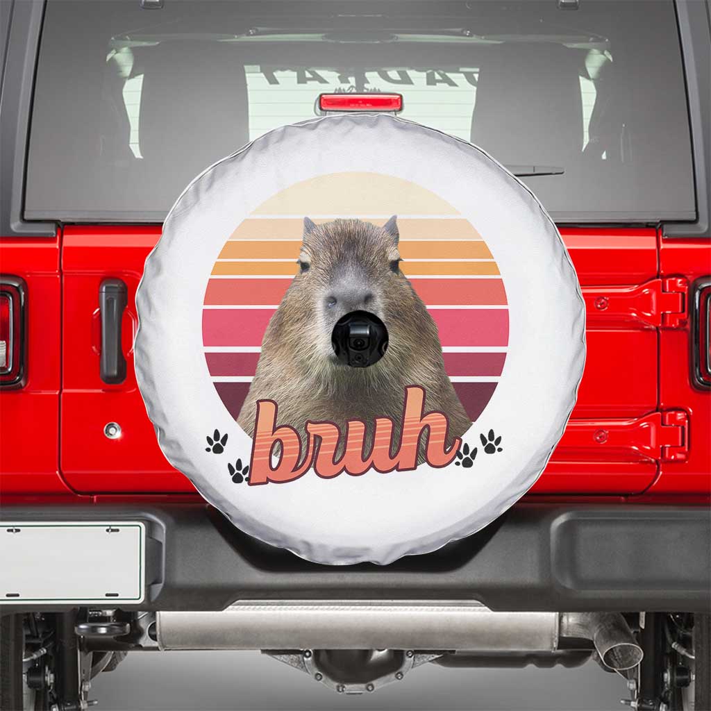 Capybara Lover Spare Tire Cover Funny Bruh Meme Animal Humor Gift - Wonder Print Shop