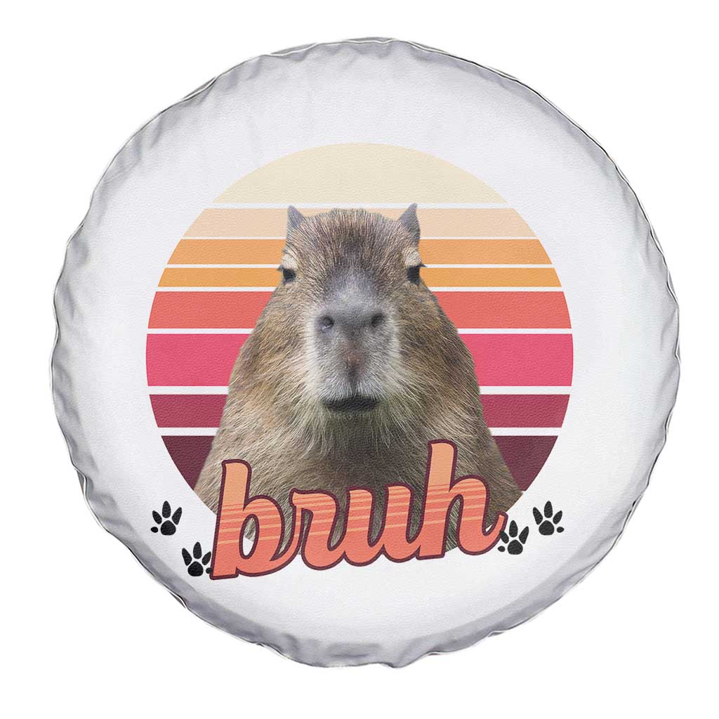 Capybara Lover Spare Tire Cover Funny Bruh Meme Animal Humor Gift - Wonder Print Shop