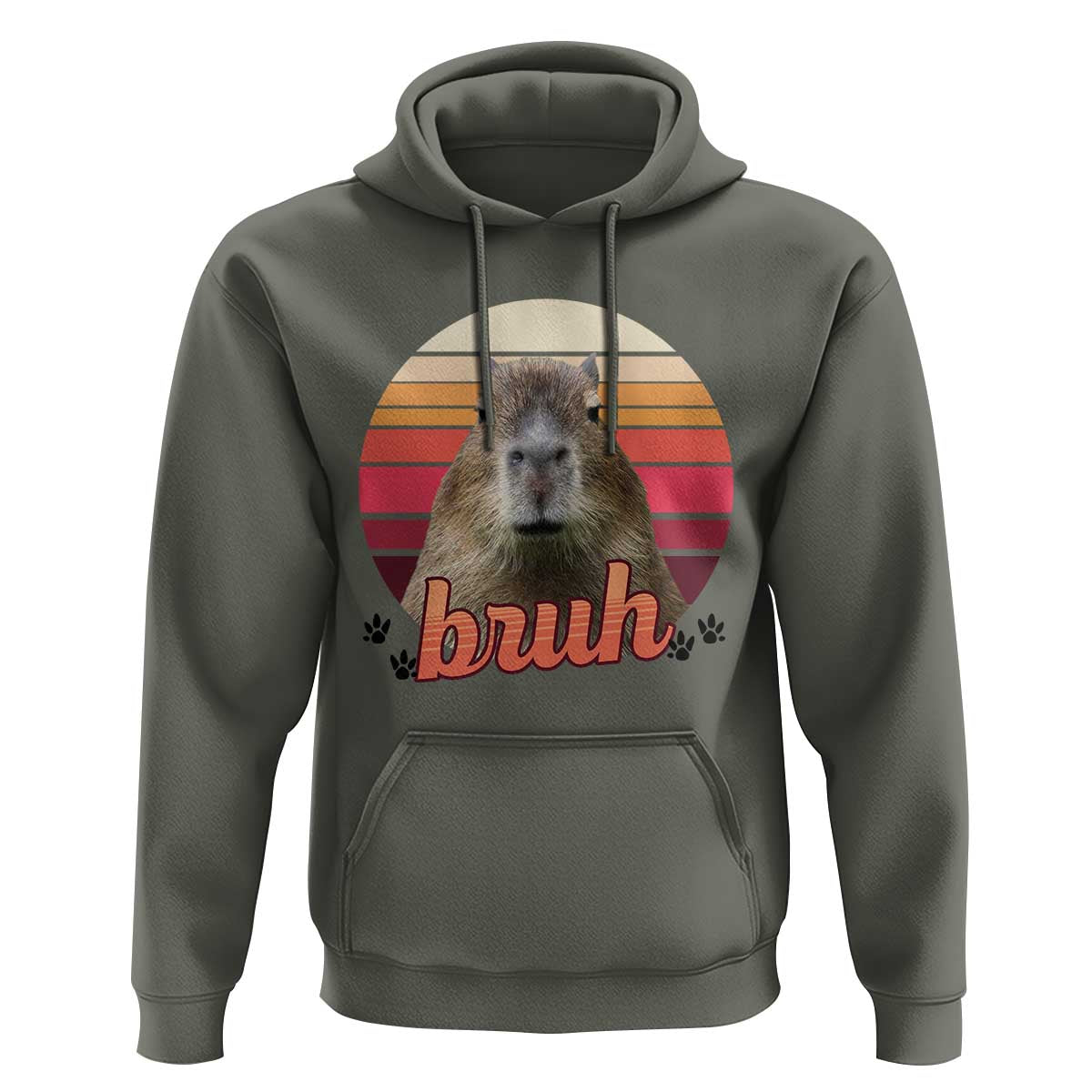 Capybara Lover Hoodie Funny Bruh Meme Animal Humor Gift - Wonder Print Shop