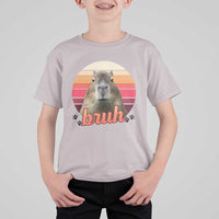 Capybara Lover T Shirt For Kid Funny Bruh Meme Animal Humor Gift - Wonder Print Shop