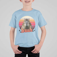 Capybara Lover T Shirt For Kid Funny Bruh Meme Animal Humor Gift - Wonder Print Shop