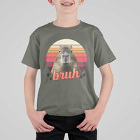 Capybara Lover T Shirt For Kid Funny Bruh Meme Animal Humor Gift - Wonder Print Shop
