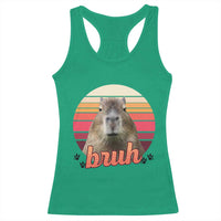Capybara Lover Racerback Tank Top Funny Bruh Meme Animal Humor Gift - Wonder Print Shop