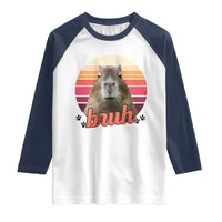Capybara Lover Raglan Shirt Funny Bruh Meme Animal Humor Gift - Wonder Print Shop