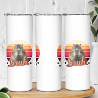 Capybara Lover Skinny Tumbler Funny Bruh Meme Animal Humor Gift