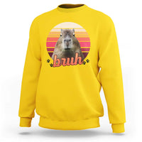 Capybara Lover Sweatshirt Funny Bruh Meme Animal Humor Gift - Wonder Print Shop