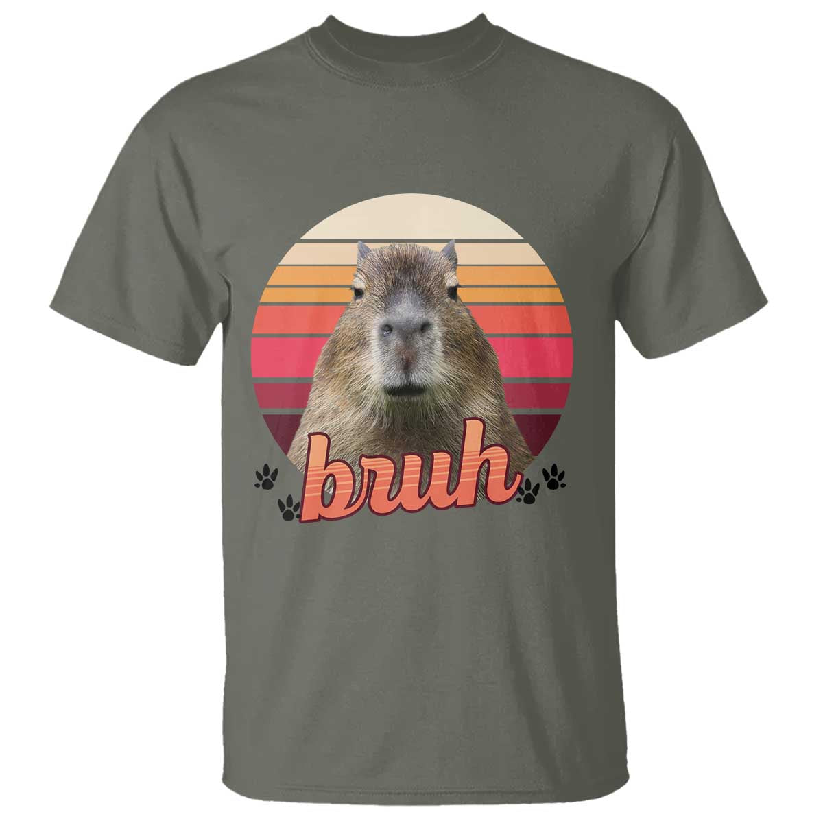 Capybara Lover T Shirt Funny Bruh Meme Animal Humor Gift - Wonder Print Shop