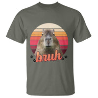 Capybara Lover T Shirt Funny Bruh Meme Animal Humor Gift - Wonder Print Shop