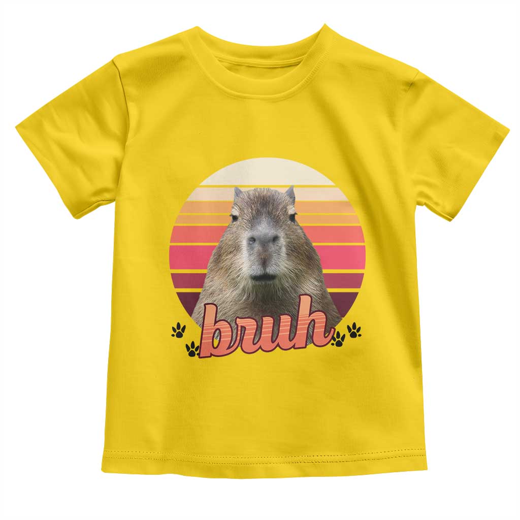 Capybara Lover Toddler T Shirt Funny Bruh Meme Animal Humor Gift - Wonder Print Shop