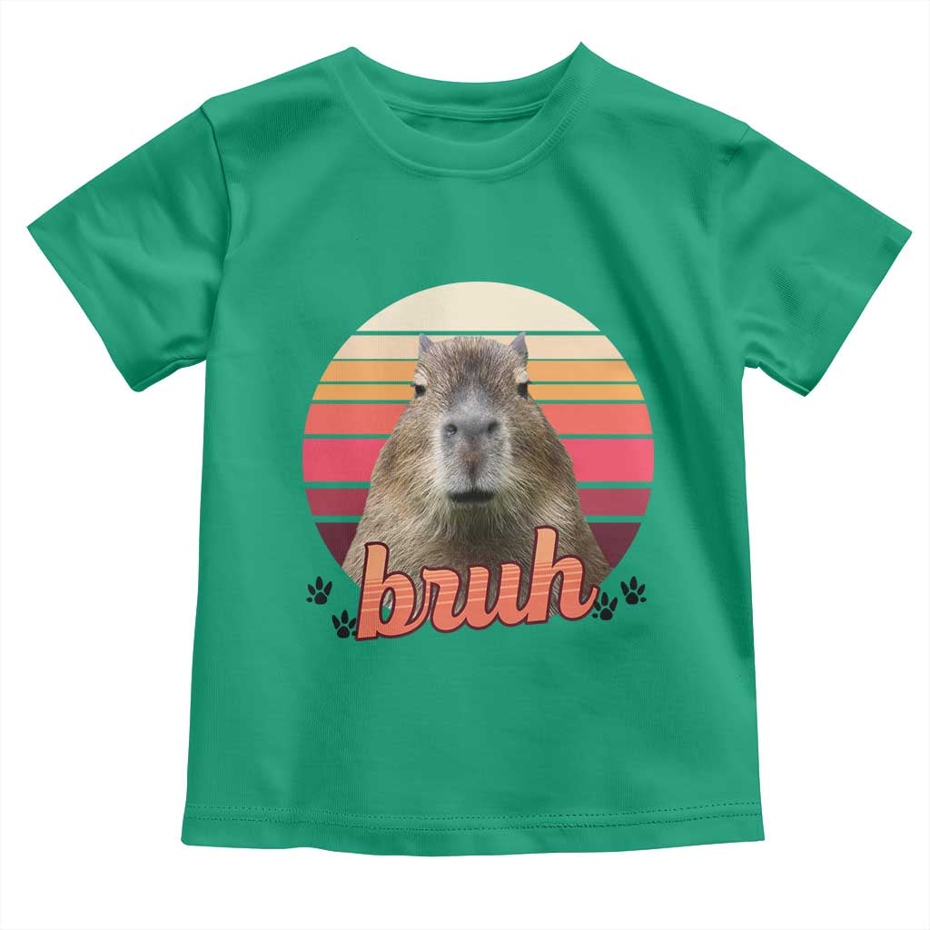 Capybara Lover Toddler T Shirt Funny Bruh Meme Animal Humor Gift - Wonder Print Shop