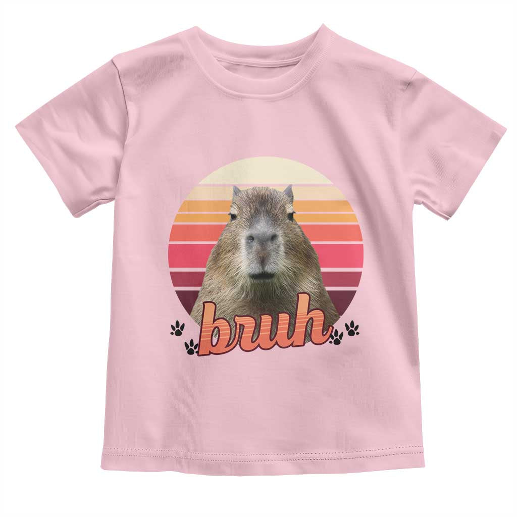 Capybara Lover Toddler T Shirt Funny Bruh Meme Animal Humor Gift - Wonder Print Shop
