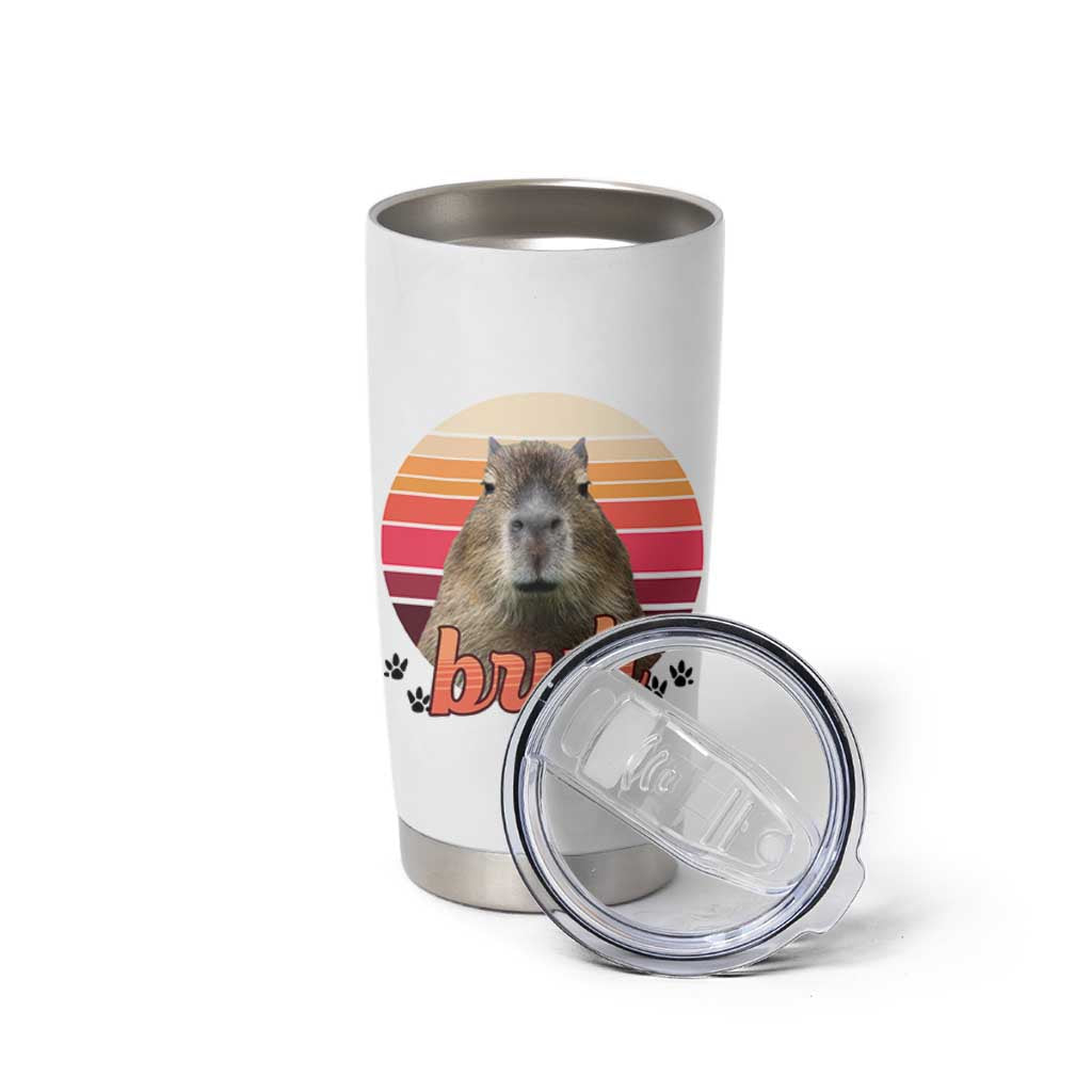 Capybara Lover Tumbler Cup Funny Bruh Meme Animal Humor Gift