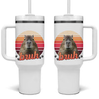 Capybara Lover Tumbler With Handle Funny Bruh Meme Animal Humor Gift