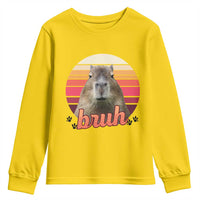 Capybara Lover Youth Sweatshirt Funny Bruh Meme Animal Humor Gift - Wonder Print Shop