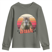 Capybara Lover Youth Sweatshirt Funny Bruh Meme Animal Humor Gift - Wonder Print Shop