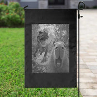 Funny Capybara Selfie With Dinosaur Meme Garden Flag Animal Humor Gift - Wonder Print Shop