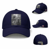 Funny Capybara Selfie With Dinosaur Meme Baseball Cap Animal Humor Gift