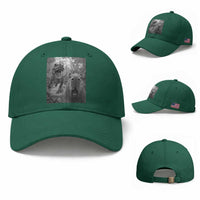 Funny Capybara Selfie With Dinosaur Meme Baseball Cap Animal Humor Gift