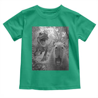Funny Capybara Selfie With Dinosaur Meme Toddler T Shirt Animal Humor Gift - Wonder Print Shop