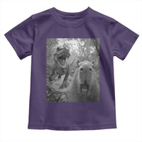 Funny Capybara Selfie With Dinosaur Meme Toddler T Shirt Animal Humor Gift - Wonder Print Shop