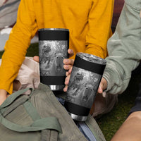 Funny Capybara Selfie With Dinosaur Meme Tumbler Cup Animal Humor Gift