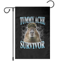Tummy Ache Survivor Garden Flag Funny Capybara Meme For Animal Lover - Wonder Print Shop