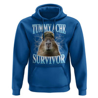 Tummy Ache Survivor Hoodie Funny Capybara Meme For Animal Lover - Wonder Print Shop