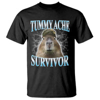 Tummy Ache Survivor T Shirt Funny Capybara Meme For Animal Lover - Wonder Print Shop