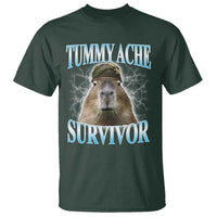 Tummy Ache Survivor T Shirt Funny Capybara Meme For Animal Lover - Wonder Print Shop