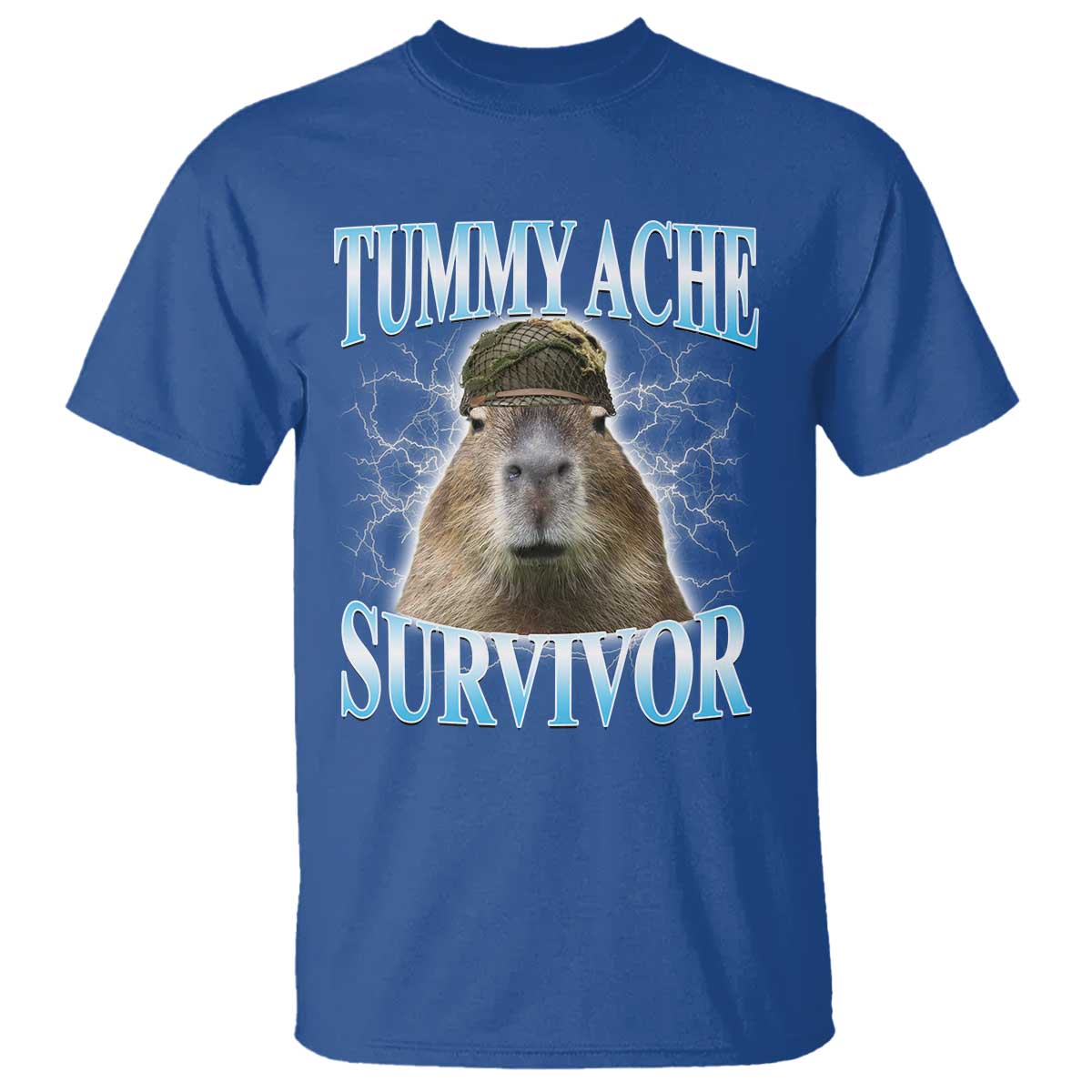 Tummy Ache Survivor T Shirt Funny Capybara Meme For Animal Lover - Wonder Print Shop